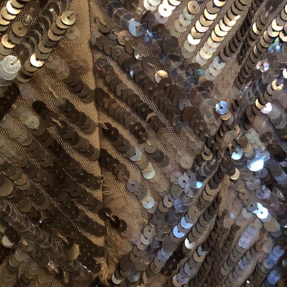 Aidan Mattox Grid Sequined Halter Cocktail Dress-6 - Picture 8 of 9